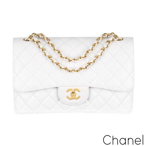 chanel small classic flap white|original chanel classic flap bag.